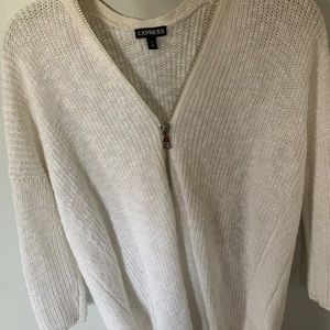 Express zip front London tunic sweater